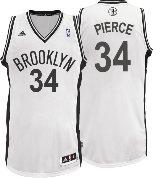 Men's  brooklyn nets paul pierce white jersey